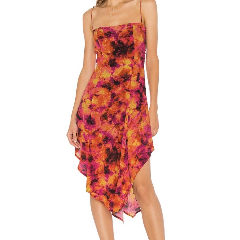Vibrant Multicolor Asymmetrical Dress
